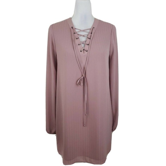 BCBGeneration ~Woman Size XS~ Dusty Pink Long Sleeve Sheath Mini Dress Lined. - Picture 8 of 12